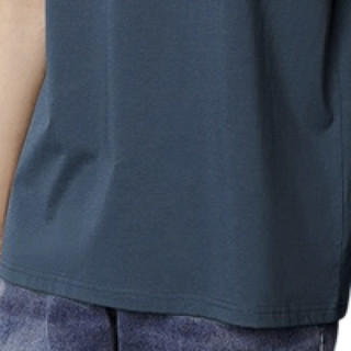 HLA 海澜之家 太空系列 中国航天·太空创想联名 男士圆领短袖T恤 HNTBW2U002A 蓝灰 XXL