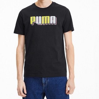 PUMA 彪马 男子运动T恤 58415201 黑色 M