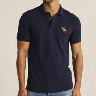 Abercrombie & Fitch 男士短袖POLO衫 309013-1 海军蓝 XL