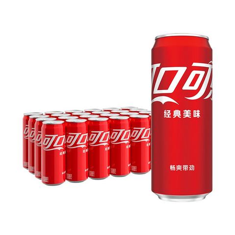 Coca-Cola 可口可乐 碳酸饮料摩登罐330mlx24罐整箱汽水官方出品经典口味