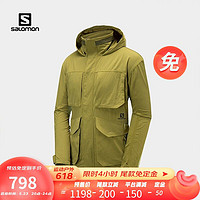 salomon 萨洛蒙 男款 户外运动休闲多口袋夹克外套SN MULTI-POCKET WV JKT 苔藓绿 C19417 L