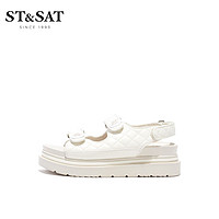 ST&SAT; 星期六 夏新款时尚厚底外穿松糕休闲凉拖鞋沙滩鞋SS02115515