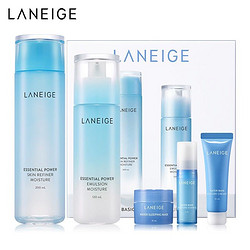 LANEIGE 兰芝 水衡透润护肤套装（细肤露200ml+润肤乳120ml+精华5ml+面膜15ml+凝霜10ml）