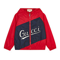 GUCCI 古驰 奢侈品童装 儿童红色/蓝色尼龙Gucci字样夹克 638052 XWAMC 6429 8A/8岁/130cm