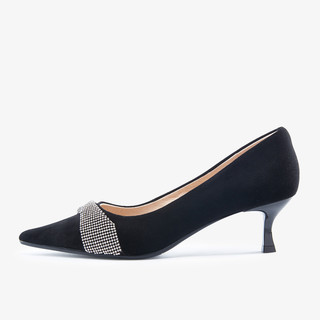 HARSON 哈森 女士高跟鞋 HS226010 黑色 38