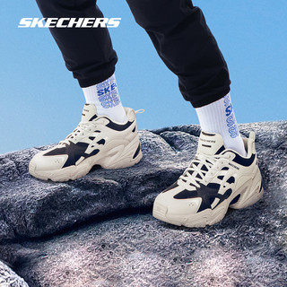 SKECHERS 斯凯奇 秋季新款男女机甲鞋运动鞋复古潮流老爹鞋