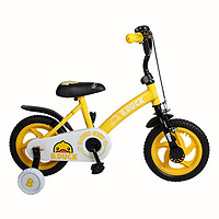 乐的 儿童自行车乐的小黄鸭儿童自行车12四轮脚踏车2-5岁小中童自行车六一儿童节礼物 S1012 活力黄 12寸