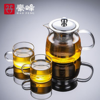 豪峰  玻璃茶具套装功夫茶具套装家用整套泡茶器花茶绿茶玻璃茶壶茶杯