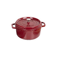 staub 珐宝 炖锅(24cm、3.8L、铸铁、酒红色)