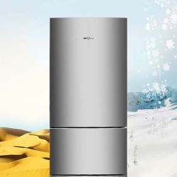 midea美的bcd220tm直冷三门冰箱220l星际银