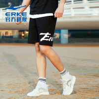 ERKE 鸿星尔克 运动裤2022夏季新款男士针织休闲五分裤宽松透气短裤男裤