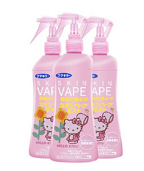 VAPE 未来 日本vape驱蚊防蚊水婴儿驱蚊喷雾凯蒂猫蜜桃味200ml*3瓶