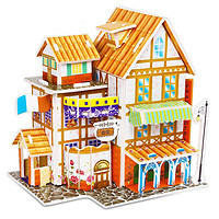 艾福儿 纸质3D立体拼图拼装模型 房屋城堡建筑 法国旅馆