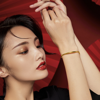 CHOW TAI SENG 周大生 G0ZC0079 简光足金手镯