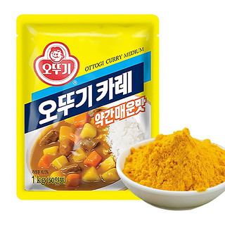 OTTOGI 不倒翁 韩国进口 不倒翁奥多吉 咖喱粉1kg（微辣）咖喱调味料 咖喱酱鸡块腌料 咖喱饭牛肉鱼蛋