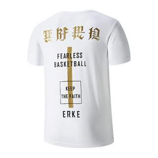 ERKE 鸿星尔克 大球系列 男子运动T恤 51220291085-001 白色 XS