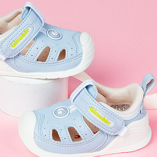 Ginoble 基诺浦 宠爱系列 TXGB1873-1 婴儿学步鞋 光面宝宝蓝/白色 120码