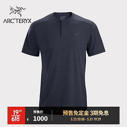 ARC'TERYX 始祖鸟 KADEM HENLEY  轻量透气 男子 速干短袖T恤 夜影蓝 L