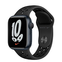 Apple 苹果 Watch Nike Series 7 智能手表 41mm GPS版 黑色铝金属表壳 黑色运动表带（ECG、血氧）