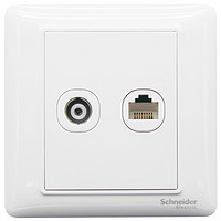 Schneider Electric 施耐德电气 Brillyn睿意系列 A3E52RJ5E 86型插座 电视电脑 白色