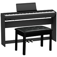 PLUS会员：Roland 罗兰 FP30X 电钢琴 黑色 主机+原厂木架+三踏板