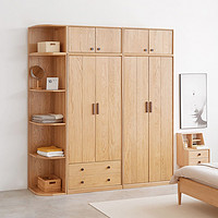 原始原素 全实木衣柜北欧简约现代卧室家具收纳储物柜大衣橱H7041