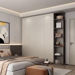 索菲亚 简约衣柜定制卧室衣橱家用平开门全屋家具定做上门量尺设计