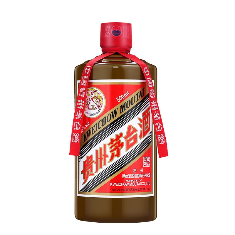 贵州飞天精品茅台酱香型白酒53度500ml单瓶（年份随机发货） 1件装