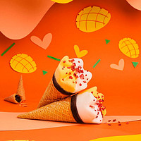 Cutebaby 可爱多 和路雪 可爱多甜筒 芒果酸奶口味 冰淇淋家庭装 62g*6支 雪糕（新老包装 随机发货）