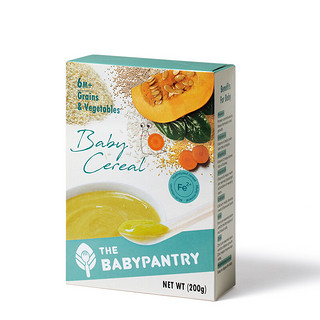 BabyPantry 光合星球 babycare旗下品牌 蔬菜谷物高铁米粉宝宝辅食营养米糊钙铁锌米粉200g/1盒