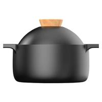 Taste plus 悦味 MOTONE系列 TP4S35 砂锅(24cm、3.5L、陶瓷、黑色)
