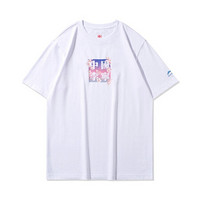 LI-NING 李宁 樱花限定款 男子运动T恤 AHSQ661-1 标准白 XL