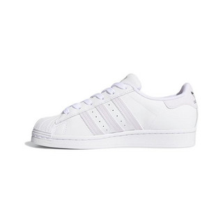 adidas 阿迪达斯 Superstar W 女子休闲运动鞋 FV3374 亮白/浅紫/银金属 36.5