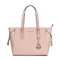 MICHAEL KORS 迈克·科尔斯 VOYAGER系列 女士牛皮托特包 30H7GV6T8L 浅粉 中号