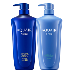 AQUAIR 水之密语 净润臻养洗发露+控油护发素600ml 2瓶装