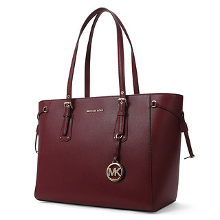 MICHAEL KORS 迈克·科尔斯 VOYAGER系列 女士牛皮托特包 30H7GV6T8L OXBLOOD 暗酒红色 中号