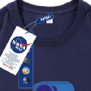 NASA SOLAR 男士圆领短袖T恤 202204062141 8017款 深蓝 M