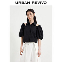 URBAN REVIVO UR女装韩版洋气时髦翻领宽松开襟衬衫WJ14R2BE2000