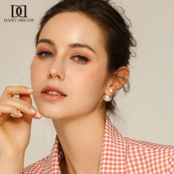 daisydream韩国珍珠耳钉女高级感大小双面耳环2022年新款潮时尚气质