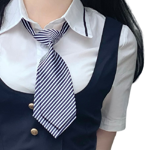 布丁熊 JK制服 女士领带 蓝色