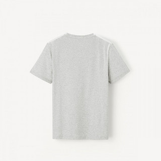 HLA 海澜之家 男士圆领短袖T恤 HNTBJ2R522A 浅灰花纹 XL
