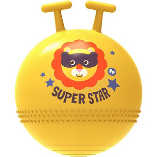 Fisher-Price 儿童玩具球 宝宝感统训练跳跳球羊角球加厚45cm赠充气脚泵 羊角球黄色45cm