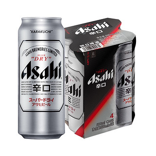 88VIP：Asahi 朝日啤酒 超爽系列生啤 500ml*4罐
