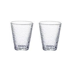 LOVWISH 樂唯詩 NERVISHI） 錘紋玻璃杯家用牛奶杯果汁杯水杯簡約茶杯飲料杯子 錘紋玻璃杯