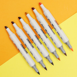 sta斯塔3212br软头油性马克笔软毛双头水彩笔漫画动漫服装专用