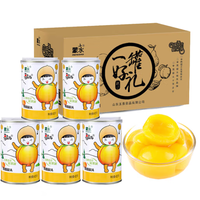 蒙水 黄桃罐头 425g*5罐