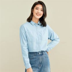 giordano佐丹奴衬衫女装厚实法兰绒纯棉宽松口袋长袖衬衫05341862