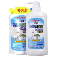 会员专享：Pigeon 贝亲 奶瓶清洗剂 700ml+补充装 600ml