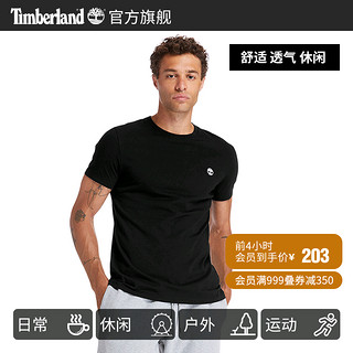 Timberland 官方男装短袖T恤春秋新款休闲圆领刺绣|A2EKJ