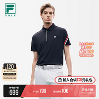 FILA 斐乐 男子高尔夫菁英短袖POLO衫2022夏基础防晒  COMFI-SHIELD